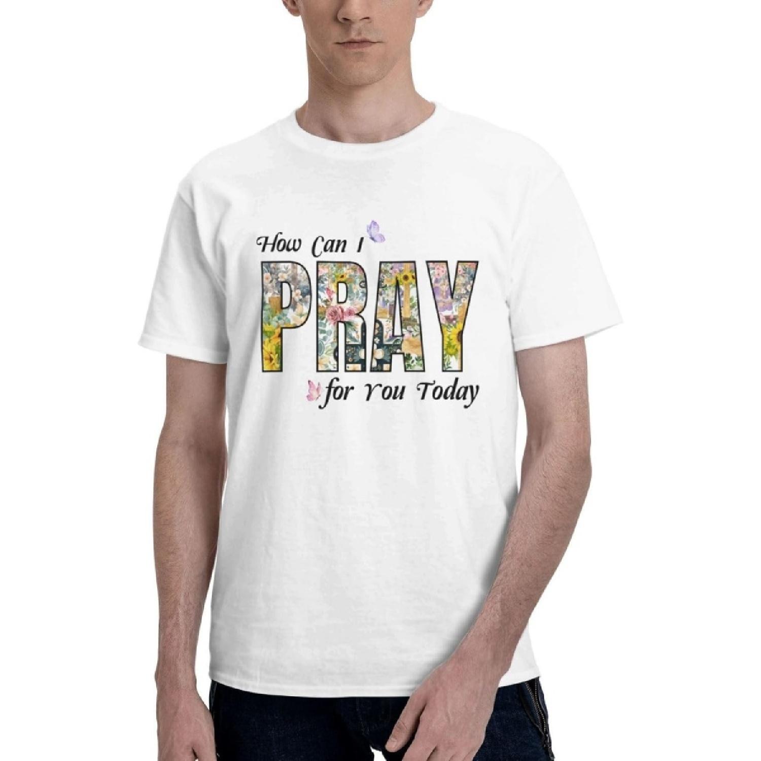 

How Can I Pray for You Today T-Shirt Christian Easter Three Days Jesus Cross Shirt for Men Women(1) XXXXXL білий