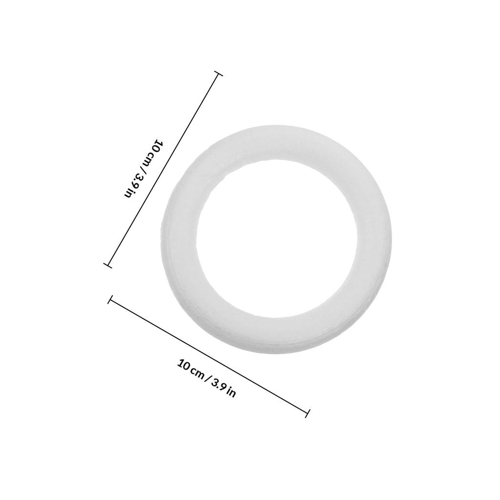 3Pcs Solid Circular Rings White DIY Craft Accessory Painting Supplies Creative Home Decorative Foam Rings