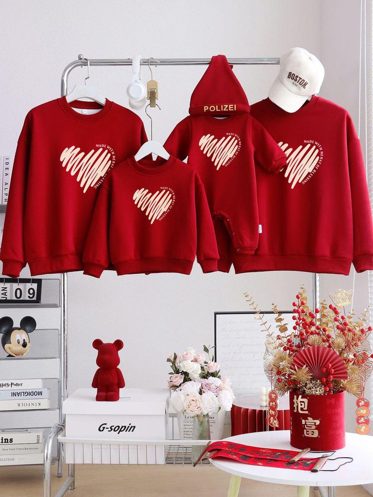 2025 Winter Velvet Hoodie Family Set: Mother & Child Matching Outfits for Stylish 100-Day Photo Shoots