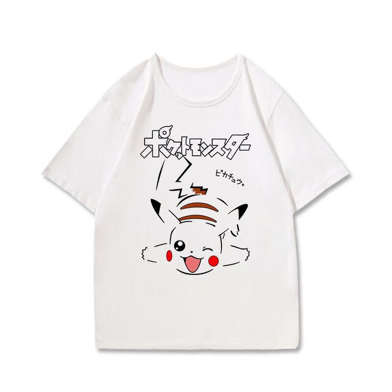Pokémon Anime Printing Oversized Cotton Tshirt Men and Women Breathable Fashion Leisure Y2K Short Sleeve Summer Tshirt Unisex
