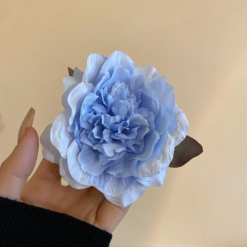 Internet Celebrities with the Same Fabric Flower Hairpin Holiday Wind Sweet Back Head Grab Clip Fashion Niche High-end Hair Accessories Women
