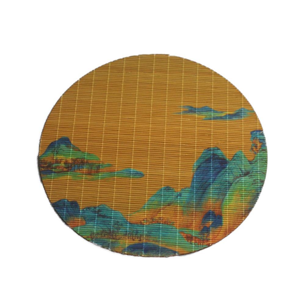 Mehrfarbige Bambus-Teematte Hitzebeständig Verbrühschutz Handgewebte Teematte Mehrere Formen Zen-Teematte Teezeremonie Zubehör