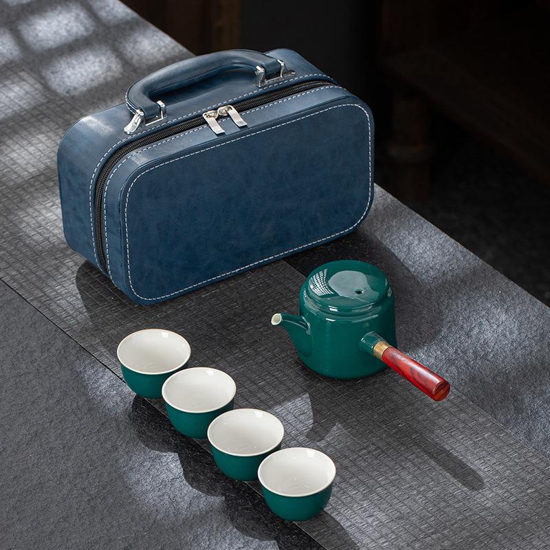 Ceramic Portable Travel Tea Set Bank Company Portable Tea Set