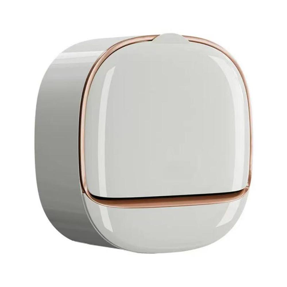 1pcs soap holder box Wall Mounted Soap Dispenser with Lid Hassle-Free No Drilling Drain Rack, Space-Saving Storage box for Modern Bathrooms
