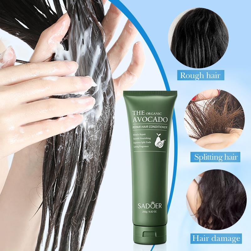 250 g Balsam pentru reparare și netedă avocado de capacitate mare pentru îngrijirea rădăcinilor Balsam neted și fără uscare