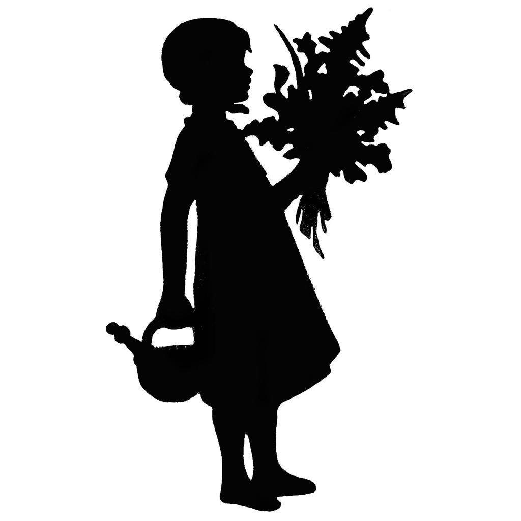 Vintage Metal Silhouette Sculpture For The Garden Memorial Sculp Outdoor Garden