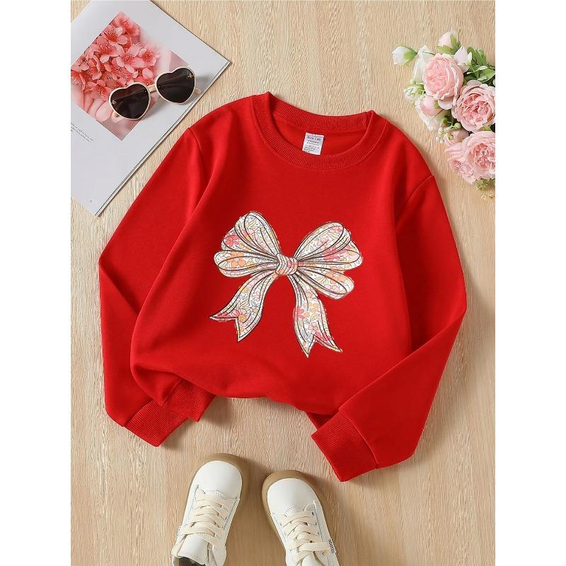 European Sizes Kids' Crewneck Sweatshirt - Floral Pattern with Pastel Colors , Sportswear And Casual Wear, Soft And Comfortable, Children's Clothing