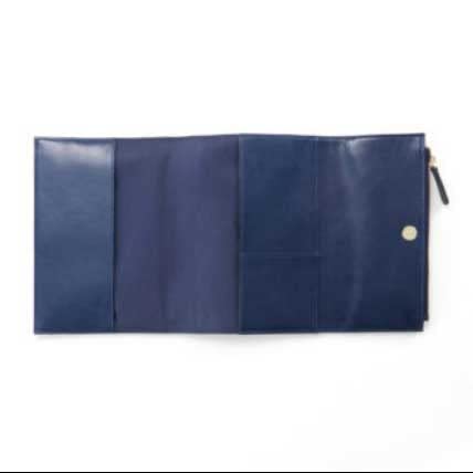Daigo isshoni. Synthetic Leather Notebook Cover with Pen Case, B6 Size, Blue, N1874
