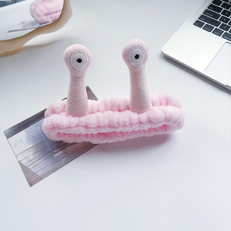 Animal Ears Headband With Fluffy Ball Soft Coral Fleece Elastic Band For Women Makeup Face Washing Skin Care Cosmetic
