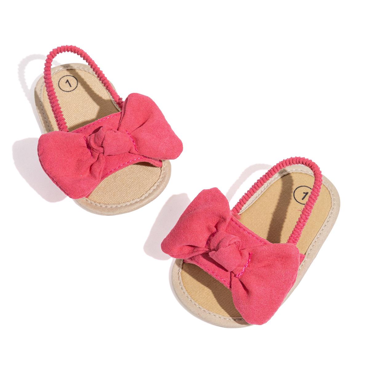 Baby Summer Cool Slippers: Soft Sole, Breathable Shoes with Cute Bow for 0-1 Year Olds
