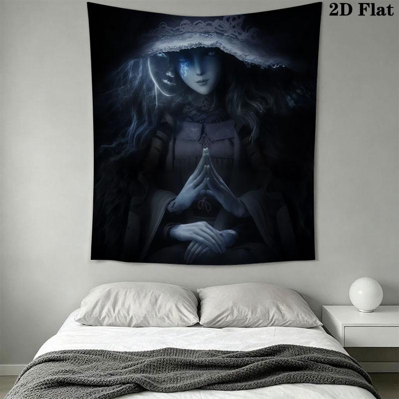 Ranni Moon Wall Hanging Printed Fabric Blanket Decorative Tapestries for Bedroom Living Room Home Decor