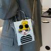Version coréenne de ins sac boîte personnalisé pour femme en PU à contraste de couleur 25 nouveau sac à bandoulière petit et frais pour femme