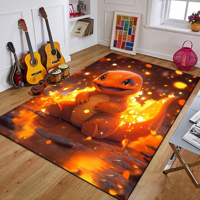 Cartoon Pokemon Anime 3D Carpet Rug for Home Living Room Bedroom Sofa Doormat Decor,Child Play Area Rug Non-slip Floor Mat Gifts
