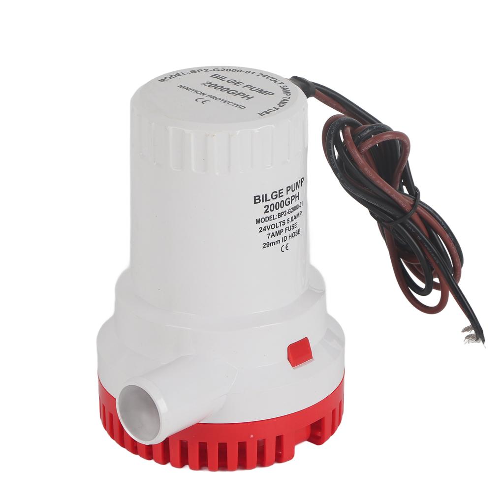 Ponorné čerpadlo Bilge Silent Boat, DC Micro Drain, mořské odpadní vody pro jezírko, bazén, 2000 GPH 24V