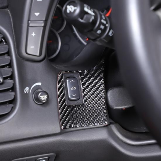 Carbon Fiber Roof Convertible Switch Panel Trim Sticker For Corvette C6 2005-13
