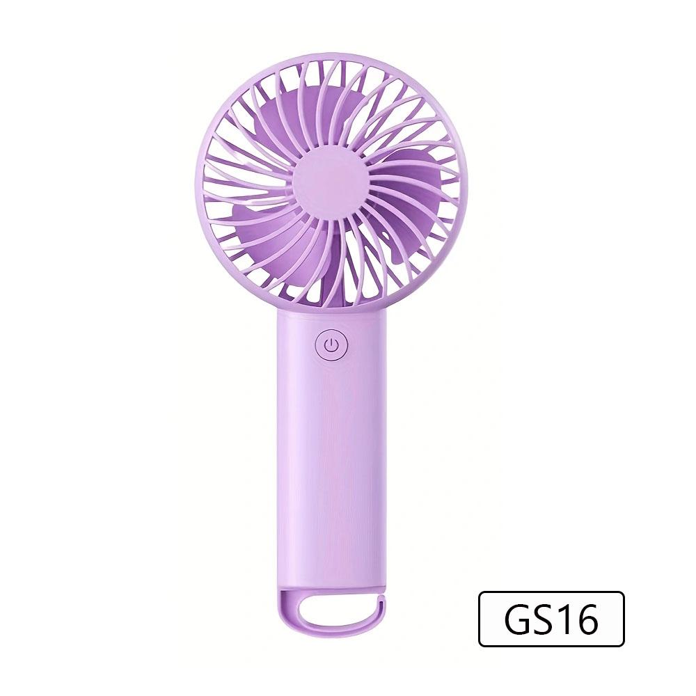 

GS16 handheld hook-on mini fan small portable USB charging desktop mini fan фіолетовий