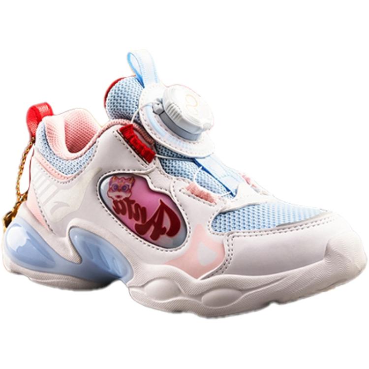 Anta Kids Synthetic Leather Mesh Comfortable Versatile Trendy Fun Light-Up Shoes Lightweight Shock Absorption Low-Top Kids Running Shoes A22449968