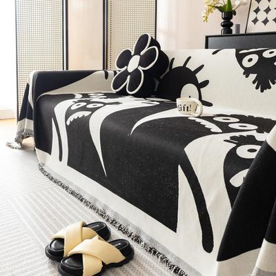Cartoon Sofa Cover Cloth Four Seasons Universal Anti-Scratching Cute All-Inclusive Dustproof Blanket Three-Seat Cushion Sofa Towel