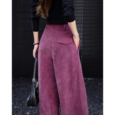 Demana Autumn Warm Chenille Pleated Wide-Leg Casual Pants