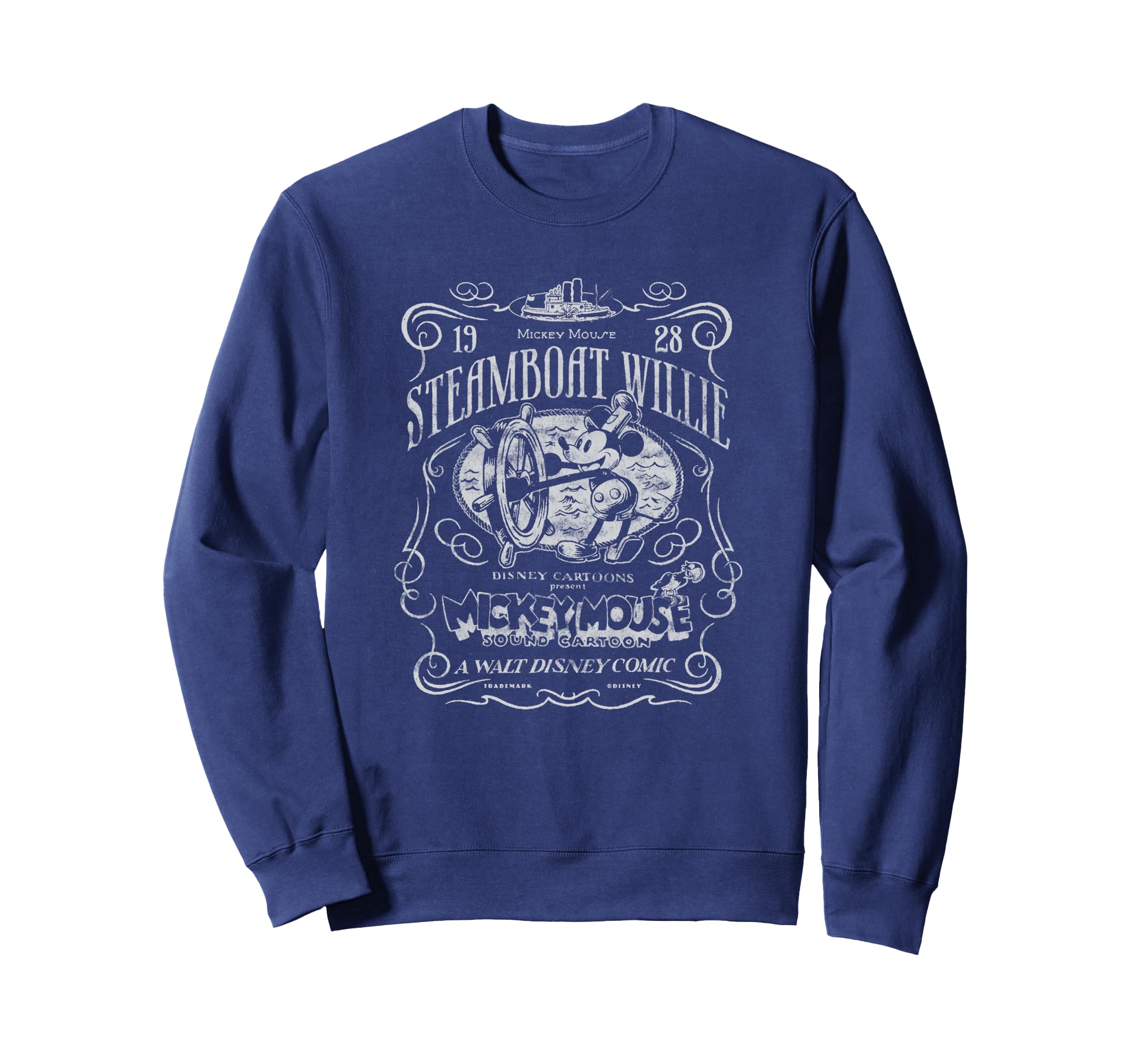 Disney 100 Mickey Mouse Steamboat Willie Poster Homage D100 Sweatshirt