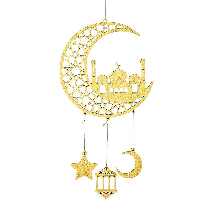 

Ramadan Eid Door Sign Wooden Hanging Signs Moon And Stars Hari Raya Decorations