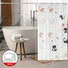 VIKAMA Adorable Shower Curtain, Cat-Patterned Waterproof and Mould-Resistant Shower Curtain with Hooks for Bathroom Decor