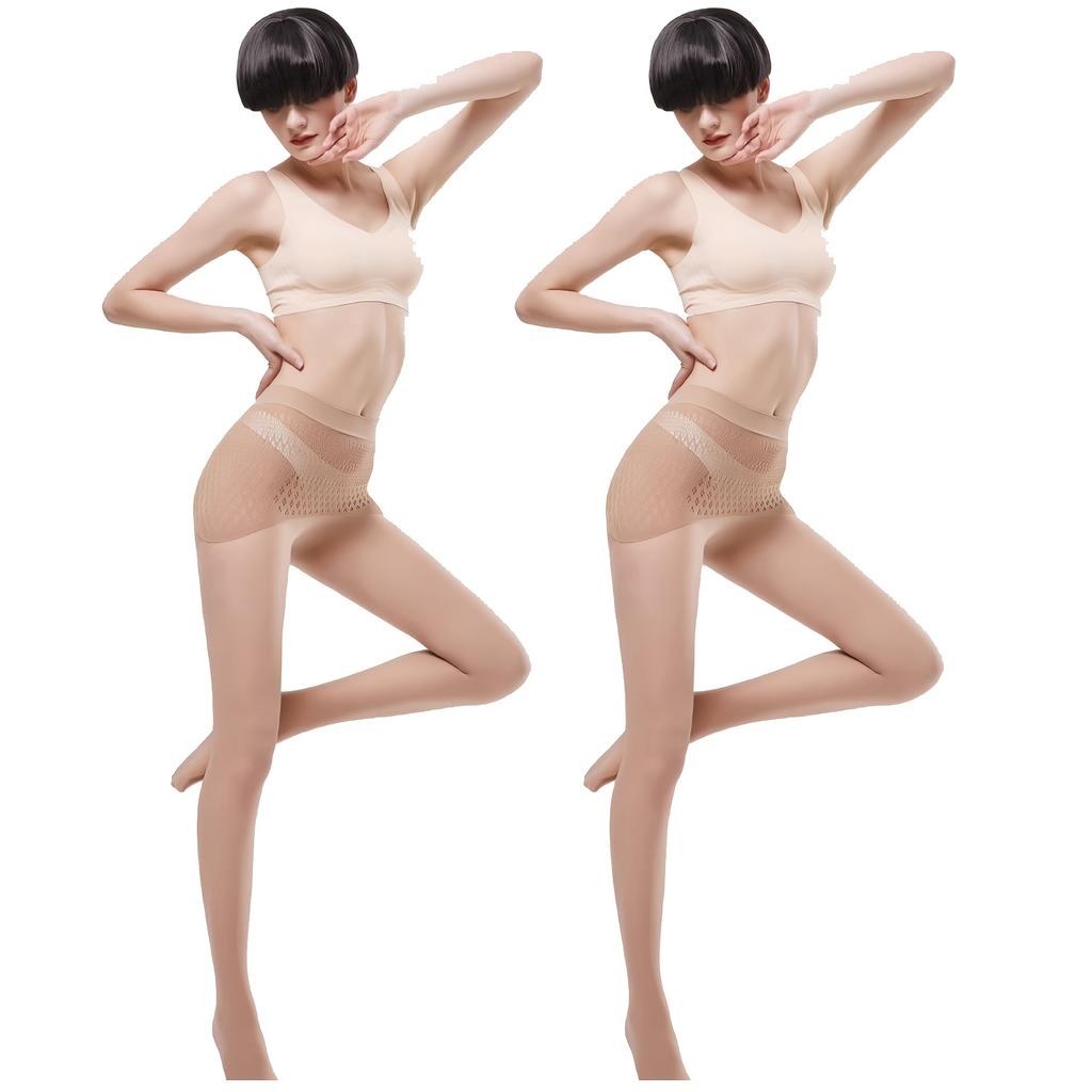 [2-Pack] 1D Ultra-Thin Sexy Stocking-Style Face Mask Stockings,Plus Size Women'S Stockings,Seamless Stockings,One-Size-Fits-All,