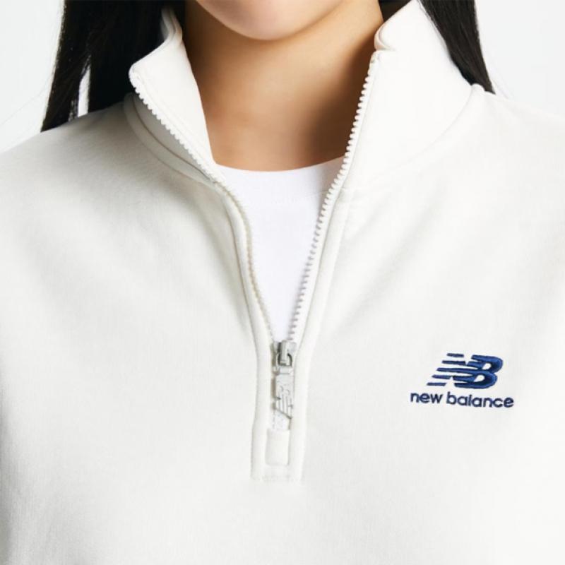 New Balance Half Club New Balance New Balance Common Team Stacked Brushed Half Zip Up