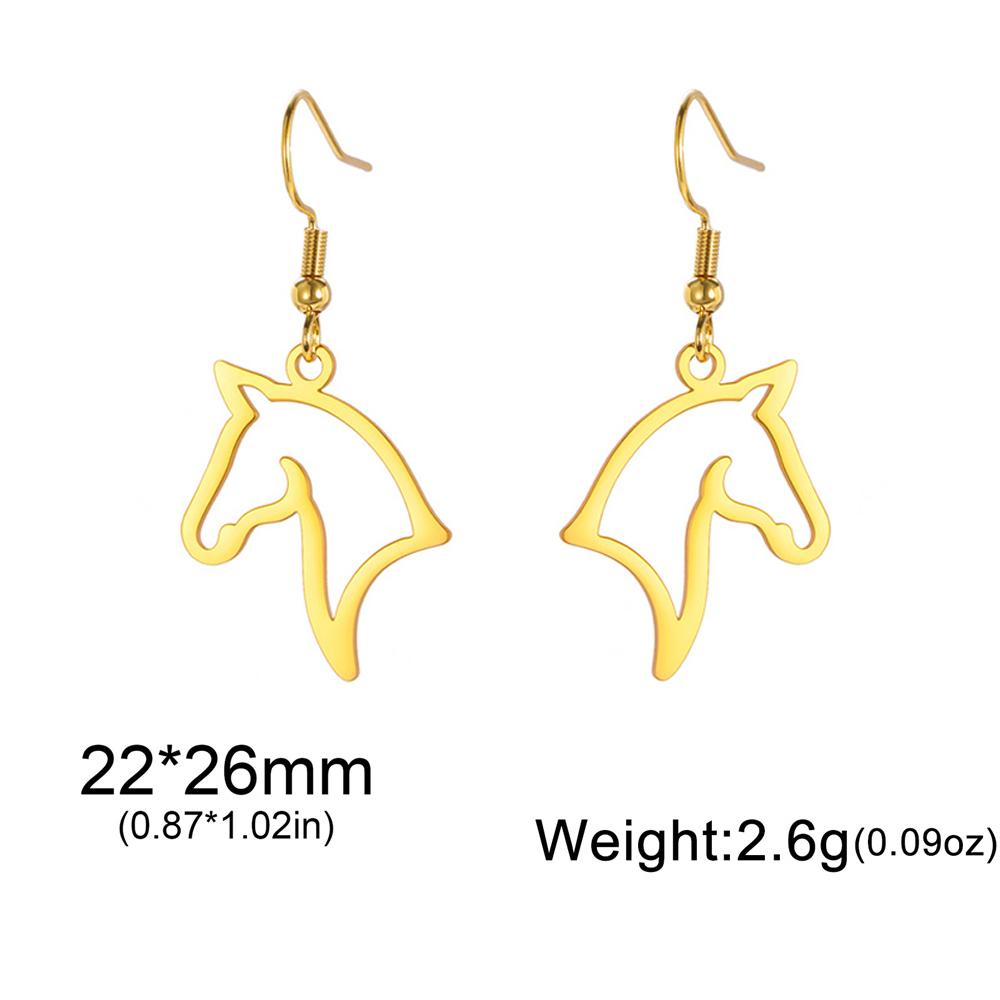 

My Shape Horse Head Earrings for Women Stainless Steel Earrings Horse Drop Dangle Earring Jewelry Horse Lover New Year Gifts