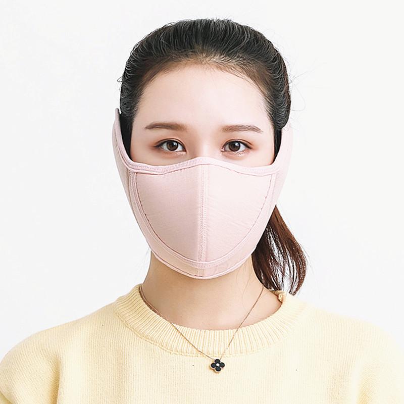 Winter Half Face Mask Thermal Fleece Ear Mouth Cover Neck Warmer Windproof  Breathable Cycling Mask Warm Skiing Hiking Headwear