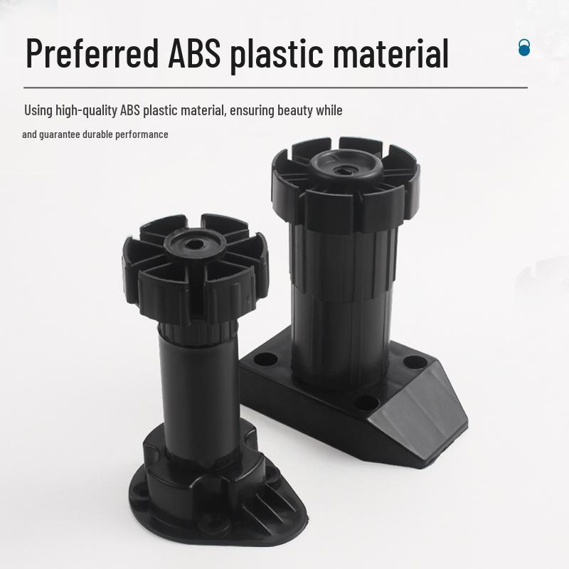 PVC Adjustable Cabinet Leveling Feet - Durable Plastic Support with Thickened Design