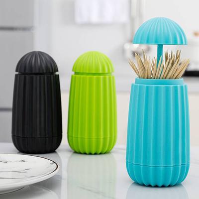Zahnstocherbox aus Kunststoff mit Kaktus-Motiv, Press-Typ, Zahnstocherhalter mit großer Kapazität, Aufbewahrungsbox für Wattestäbchen, dekorativ für das Wohnzimmer zu Hause