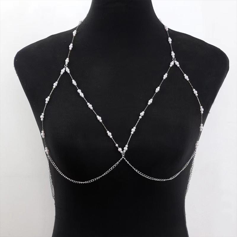 Halter Necklace Trend Jewelry Bra  Chest Chain Necklace Nightclub Sexy Body
