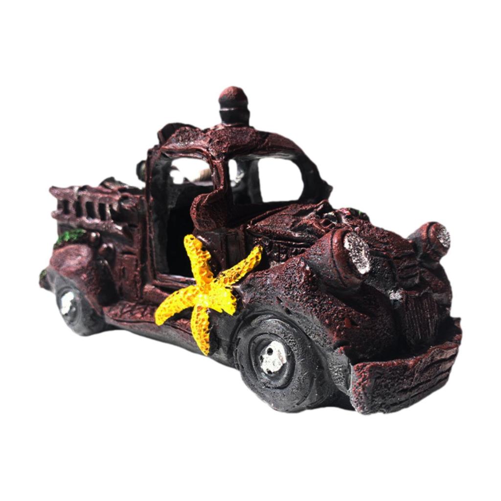 Resin Auto Wreck Aquarium Decoration for and Fresh Water Crustaceans