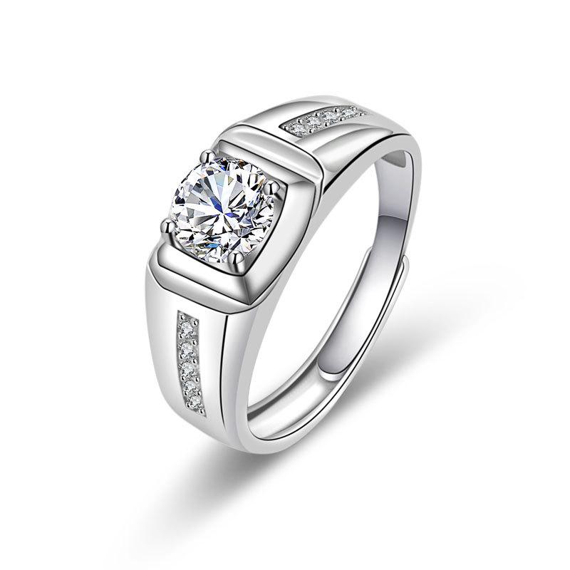 Unique and Personalized Differences with Personalised High-grade Sparkling and Glittering Classic Couple's Ring One Carat Ring Fashion Trends Ring