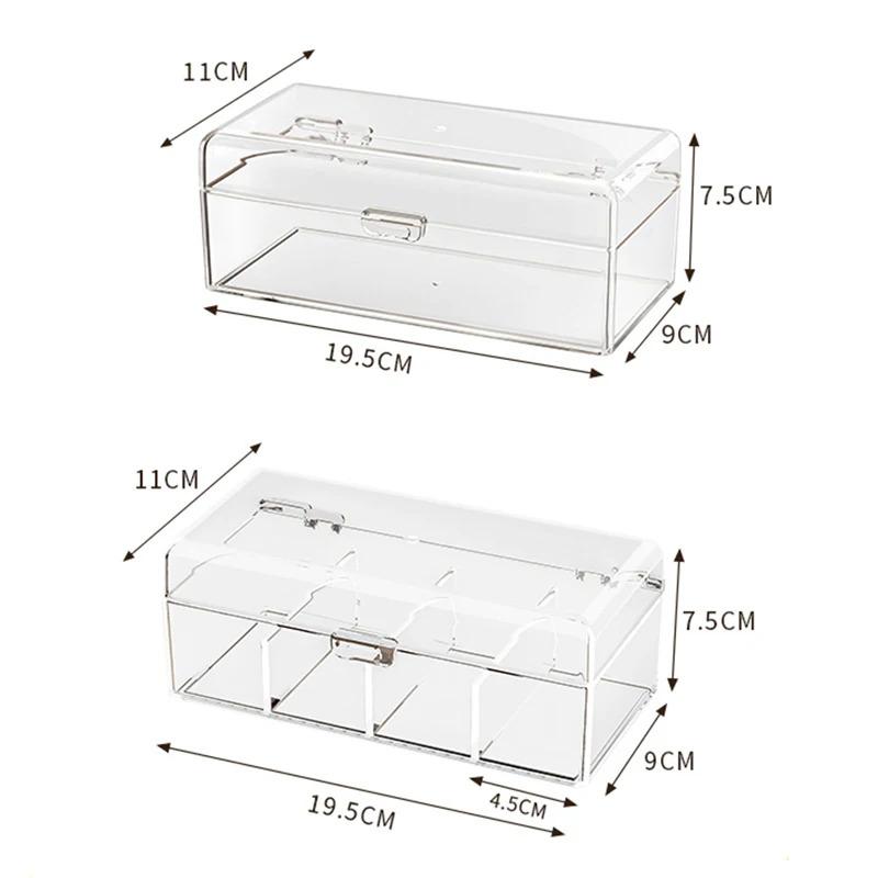 Acrylic Transparent Makeup Brush Holder, Organizer of Hair Accessories, Lipstick and Cosmetics Storage Box