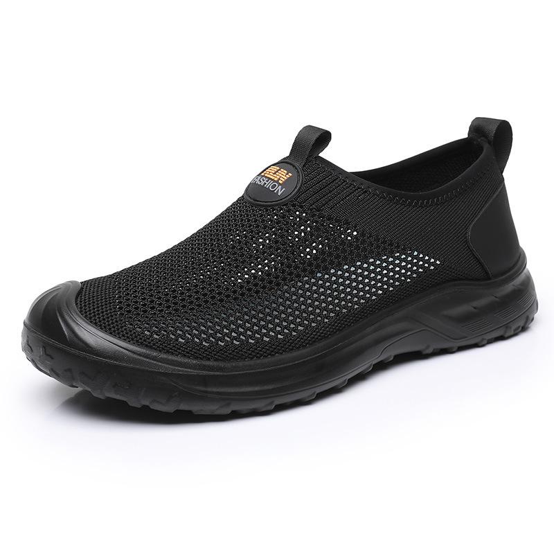 2025 Men's Vulcanized Shoes Comfortable Wear-resistant Slip-on Casual Shoes Summer Mesh Breathable Tennis Shoes Designer Brands
