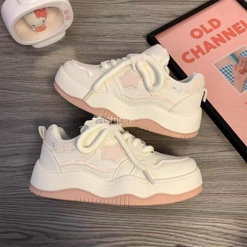 Little White Shoes Women's Autumn and Winter New Versatile Running Sports Shoes Niche Original Design Sense Lightweight Casual Board Shoes