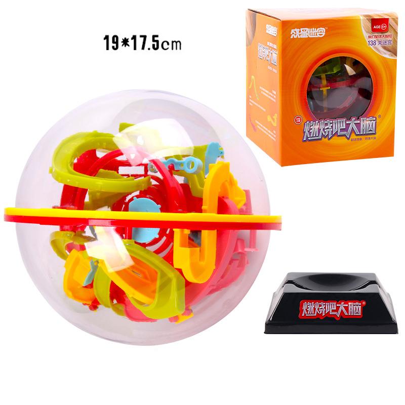 Magic Intellect Ball 3D Maze Toys Montessori Brain Burning Ball Rolling Puzzle Games Logic Thinking Balan Educational Toy Gift