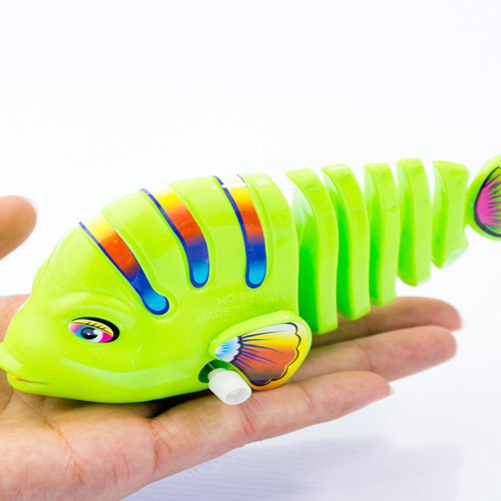 Birthday Gift Pet Cat Toys Windup Fish Toys Windup Swinging Fish On The Chain Clockwork Fish Toy