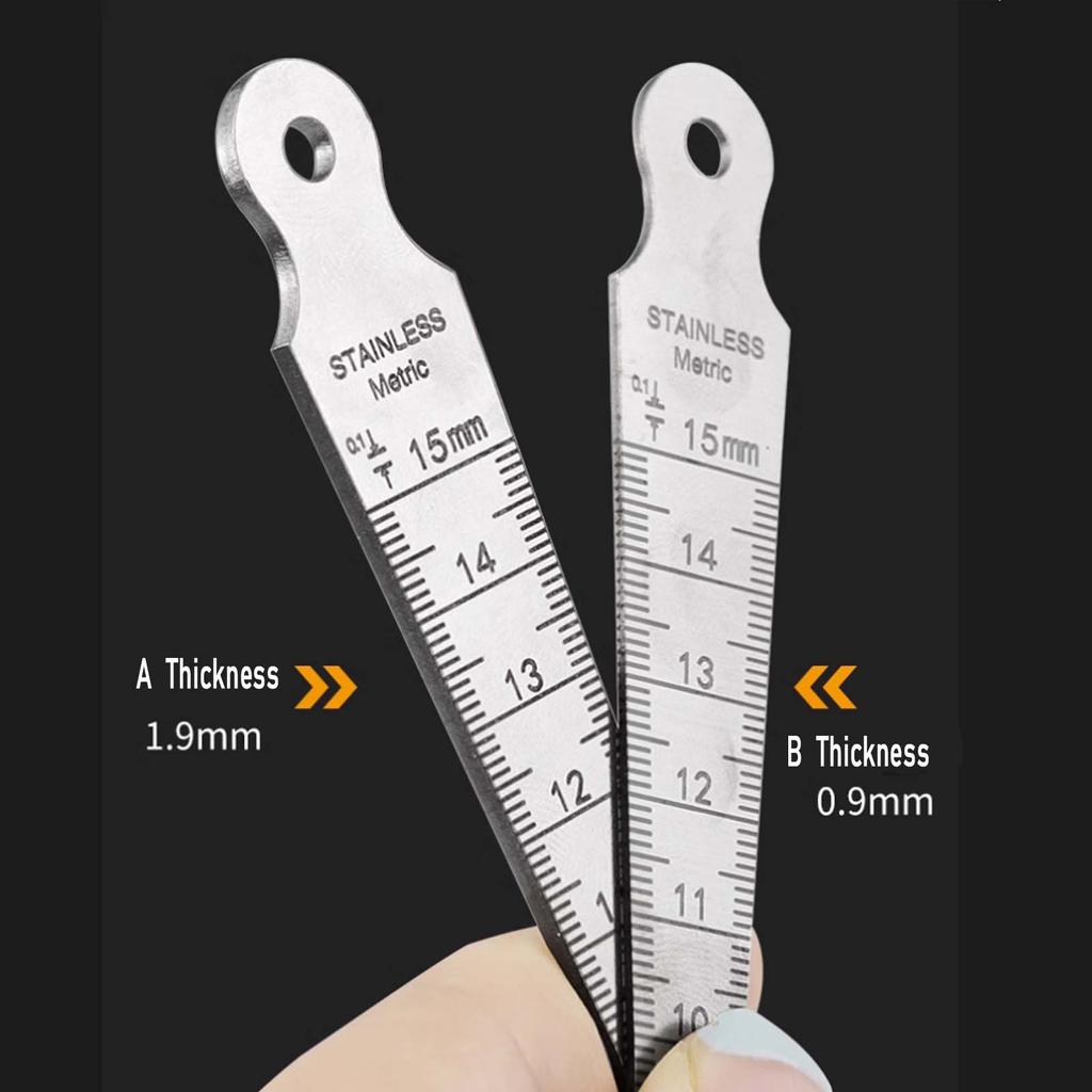 Stainless Steel Gap Gauge - High Precision 0.5mm Laser-Cut Measuring Tool for Inner Diameter, Aperture & Depth