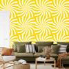 Hippie Background Wallpaper Yellow and White for Living Room and Bedroom 50x1000