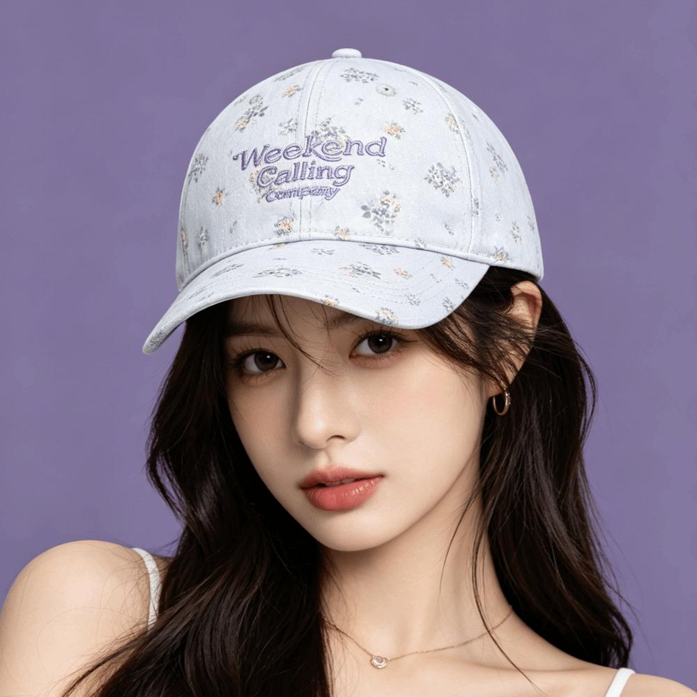 Outdoor Sunshade Women Baseball Cap Letter Embroidery Sun Hat Korean Peaked Caps Women