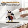 Decorazione Casa Decorativa Regalo Animali Divertenti Portarotolo di Carta Igienica in Legno, Decorazione Bagno Animale 3D, Carino Cartone Animato Stile Rustico Porta Rotolo Autoportante