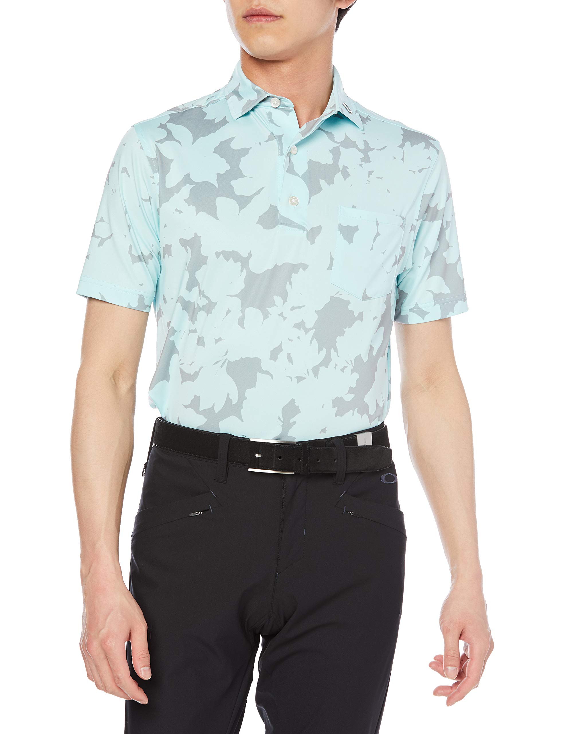 

FootJoy Men s Botanical Camouflage Lyle Shirt, Ice Blue, Size S (FJ-S21-S06)