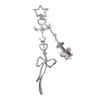 Cute Bowknot Star Bear Keychain Pendant Lovely Hanging Decorations Keyring Charm for Purse Bag Backpack Handbag