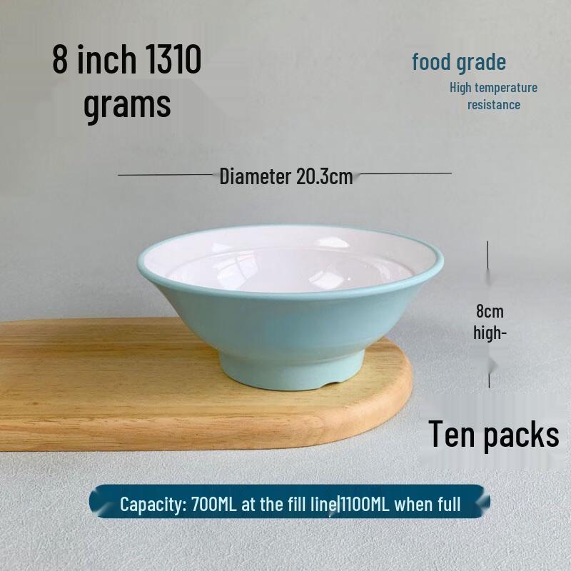 Zhongji A5 Melamine Anti-Scald Serving Bowl 8 Inch
