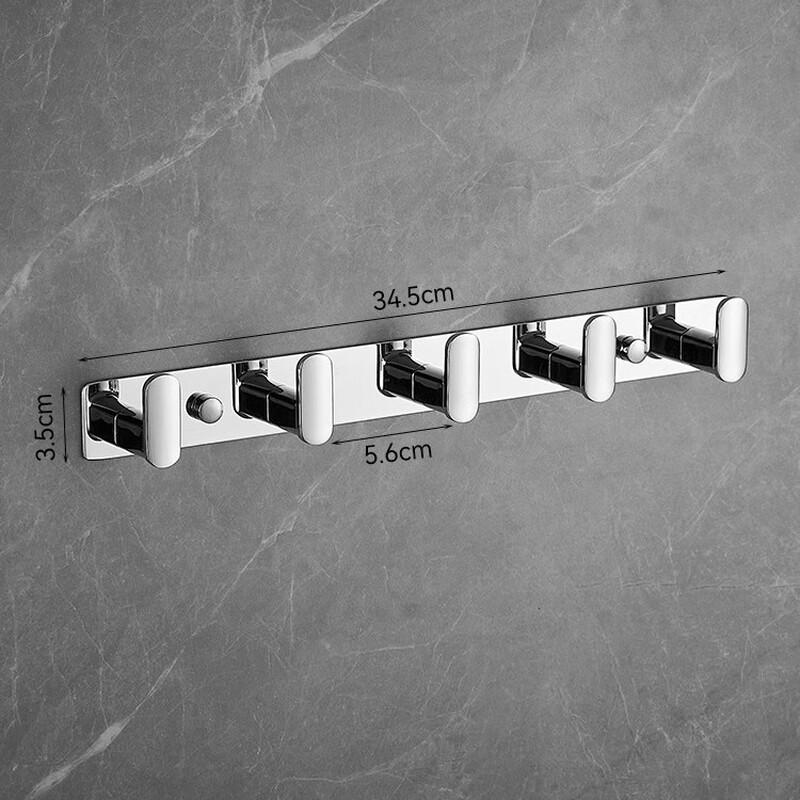 Настенный вешалка с 5 крючками, хромированная