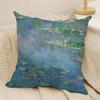 Art Style C-claude M-monet Pillow Case Natural Linen Double-Sided Printing Sofa Home Decor Cushion Cover