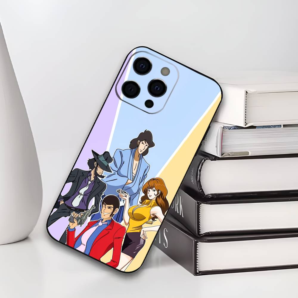 Anime L-Lupin Der Dritte Handyhülle Für iPhone 17,16,15,14,13,12,11 Plus,Pro Max,XS,Weiches Silikon Schwarze Hülle